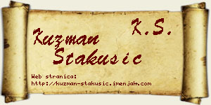 Kuzman Stakušić vizit kartica